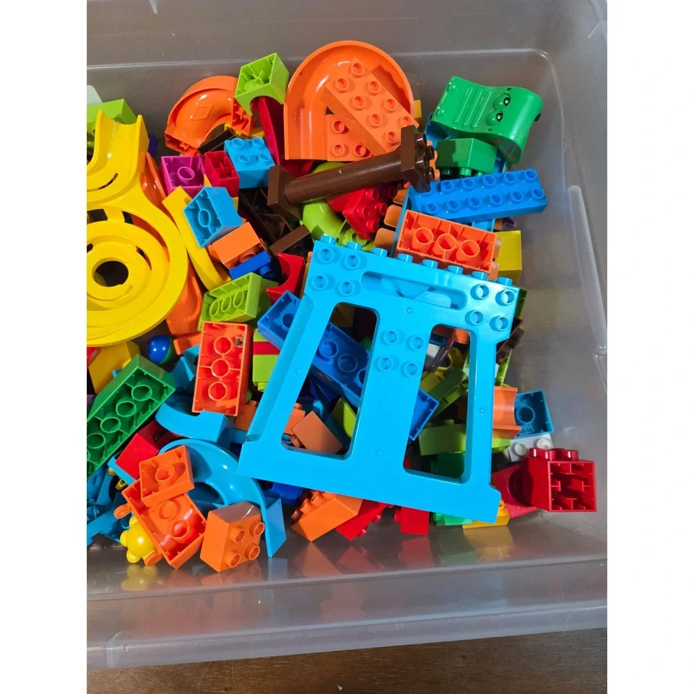 7lb Bulk Marble Run Building Blocks Set Slides Funnels Tubes Large Blocks Lot